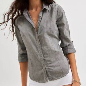 BDG Tamarah Slim Eyelet Top